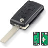 FSK 433MHz Coque de Clé 3Boutons Télécommande avec Lame HU83 pour Peugeot 207 307 308 SW 407 607 Expert Partner Citr0en C2 C3 C4