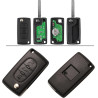 FSK 433MHz Coque de Clé 3Boutons Télécommande avec Lame HU83 pour Peugeot 207 307 308 SW 407 607 Expert Partner Citr0en C2 C3 C4