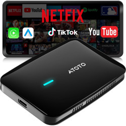 Adaptateur carplay sans fil, magic ai box android auto avec double wifi, verrouillage bleutooth, drivechat ai voice, 2go+16go, p