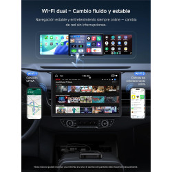 Adaptateur carplay sans fil, magic ai box android auto avec double wifi, verrouillage bleutooth, drivechat ai voice, 2go+16go, p