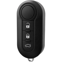 Coque de Clé de Voiture 3 Boutons Compatible avec Fiat 500 500L Brava Bravo Doblo Ducato Panda Punto Evo Grande Punto Lancia Peu