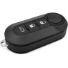 Coque de Clé de Voiture 3 Boutons Compatible avec Fiat 500 500L Brava Bravo Doblo Ducato Panda Punto Evo Grande Punto Lancia Peu