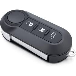 Coque de Clé de Voiture 3 Boutons Compatible avec Fiat 500 500L Brava Bravo Doblo Ducato Panda Punto Evo Grande Punto Lancia Peu