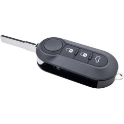 Coque de Clé de Voiture 3 Boutons Compatible avec Fiat 500 500L Brava Bravo Doblo Ducato Panda Punto Evo Grande Punto Lancia Peu