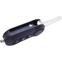Coque de Clé de Voiture 3 Boutons Compatible avec Fiat 500 500L Brava Bravo Doblo Ducato Panda Punto Evo Grande Punto Lancia Peu