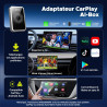 Lamtto adaptateur carplay sans fil, ai box android avec google play store, gemini ai, carplay & android auto sans fil, hdmi, air