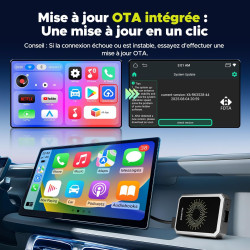 Lamtto adaptateur carplay sans fil, ai box android avec google play store, gemini ai, carplay & android auto sans fil, hdmi, air