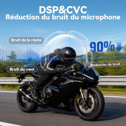 X2 intercom moto duo pour 2 casques 1000m système de communication | double bleutooth 5.4, multitâche audio, partage musique, ré