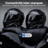 X2 intercom moto duo pour 2 casques 1000m système de communication | double bleutooth 5.4, multitâche audio, partage musique, ré