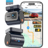 KAWA 4K Mini Dash Cam Front, Contrôle Vocal, Affichage Stealth, Caméra de Voiture NightEagle Engine 2K HDR, Wi-FI 6 et GPS intég