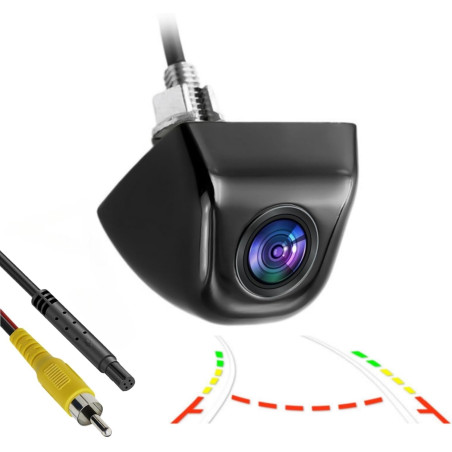 720P Caméra de Recul pour Voiture, avec Vision Nocturne, Assistant de Stationnement étanche, Alimentation Universelle 12V-24V po