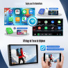 Sixwin 4 go + 64 go android 15 autoradio pour renault clio 3 2005-2014 avec carplay android auto mirror link – écran tactile 9 p