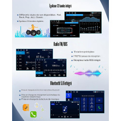 Sixwin 4 go + 64 go android 15 autoradio pour renault clio 3 2005-2014 avec carplay android auto mirror link – écran tactile 9 p