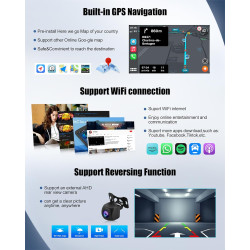 Sixwin 4 go + 64 go android 15 autoradio pour renault clio 3 2005-2014 avec carplay android auto mirror link – écran tactile 9 p