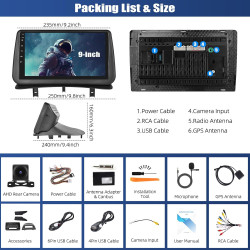 Sixwin 4 go + 64 go android 15 autoradio pour renault clio 3 2005-2014 avec carplay android auto mirror link – écran tactile 9 p