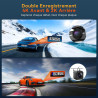 Dashcam Voiture Avant Arrière 4K+2K avec Carte SD 64GB, 5GHz WiFi Camera Voiture, Dash Cam Grand Angle 170°, Vision Nocturne WDR
