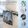 Support Tablette Voiture Appuie Tete, Porte Tablette Extensible Arrière (Siège), 360° Rotatif, Compatible avec 4.7-11" iPad Pro/