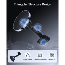 Support de téléphone portable magnétique pour Dacia Sandero 3, Dacia Jogger et Dacia Logan 3 2020-2026 - Pour iPhone 12-16 série