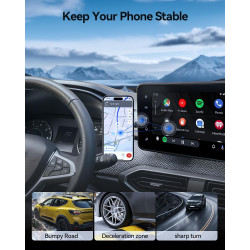 Support de téléphone portable magnétique pour Dacia Sandero 3, Dacia Jogger et Dacia Logan 3 2020-2026 - Pour iPhone 12-16 série