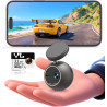 KAWA Caméra Voiture 2K Commande Vocale, Mini Dashcam Sphérique Avant, Support 360°, Carte SD 32G, WiFi Intégré, Contrôle App, Ca