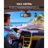 KAWA Caméra Voiture 2K Commande Vocale, Mini Dashcam Sphérique Avant, Support 360°, Carte SD 32G, WiFi Intégré, Contrôle App, Ca