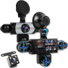 2026 Rimoody 360° 5 Canali Dashcam Voiture,5 x Caméra 1080P Avant et Arrière Gauche Droite, 3.16" Enregistreur de Voiture Vision