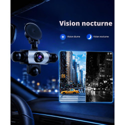 2026 Rimoody 360° 5 Canali Dashcam Voiture,5 x Caméra 1080P Avant et Arrière Gauche Droite, 3.16" Enregistreur de Voiture Vision
