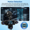 Caméra Embarquée pour Voiture 5 Camera 3,16" Vision Panoramique 360° Full HD 1080p Surveillance Stationnement Détection Mouvemen