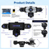 Caméra Embarquée pour Voiture 5 Camera 3,16" Vision Panoramique 360° Full HD 1080p Surveillance Stationnement Détection Mouvemen