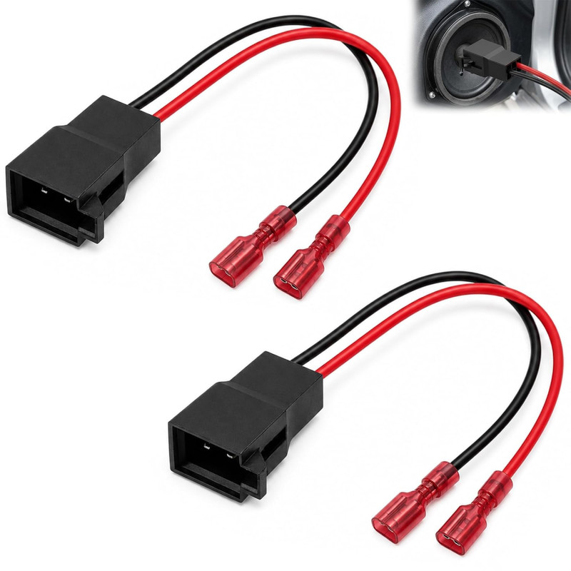 2PCS Câble Haut Parleur Voiture Câbles Adaptateur Faisceau Cosse Connecteurs Fiche Parleur de Voiture Câble Enceinte Connecteur 