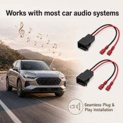 2PCS Câble Haut Parleur Voiture Câbles Adaptateur Faisceau Cosse Connecteurs Fiche Parleur de Voiture Câble Enceinte Connecteur 