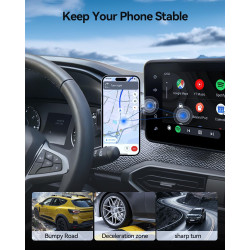 Support de téléphone portable pour Dacia Sandero 3, Dacia Jogger et Dacia Logan 3 2020-2026 – Support de serrage élastique avec 