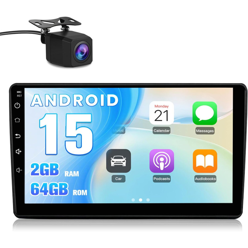 Awesafe autoradio android 15 pour citroën berlingo/peugeot partner (2008-2019), écran tactile 9 pouces 2go+64go, carplay & andro