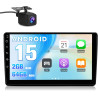 Awesafe autoradio android 15 pour citroën berlingo/peugeot partner (2008-2019), écran tactile 9 pouces 2go+64go, carplay & andro