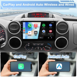 Awesafe autoradio android 15 pour citroën berlingo/peugeot partner (2008-2019), écran tactile 9 pouces 2go+64go, carplay & andro