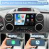 Awesafe autoradio android 15 pour citroën berlingo/peugeot partner (2008-2019), écran tactile 9 pouces 2go+64go, carplay & andro