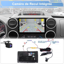 Awesafe autoradio android 15 pour citroën berlingo/peugeot partner (2008-2019), écran tactile 9 pouces 2go+64go, carplay & andro