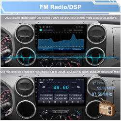 Awesafe autoradio android 15 pour citroën berlingo/peugeot partner (2008-2019), écran tactile 9 pouces 2go+64go, carplay & andro