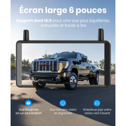 AUTO-VOX Caméra de Recul sans Fil, Écran HD 5", Signal Numérique Stable | Installation Facile 30 Min, 2 Caméras, Vision Nocturne