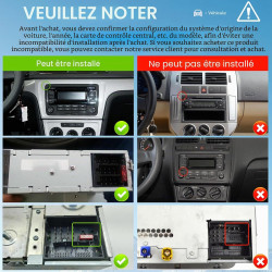 4+64 go android 15 carplay android auto autoradio pour vw golf 5 golf 6 passat jetta t5 eos polo touran seat sharan écran 7 pouc