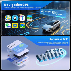 4+64 go android 15 carplay android auto autoradio pour vw golf 5 golf 6 passat jetta t5 eos polo touran seat sharan écran 7 pouc