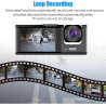 Dashcam Voiture Avant Arrière, HDR Vision Nocturne, capteur G+Carte 32Go | Surveillance Full HD sous plusieurs angles, enregistr