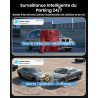 Dashcam Voiture 4G LTE avec Carte SIM, Camera Voiture Avant et Intérieur, Alertes & Détection Radar, Mode Stationnement 24h, GPS