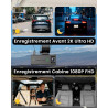 Dashcam Voiture 4G LTE avec Carte SIM, Camera Voiture Avant et Intérieur, Alertes & Détection Radar, Mode Stationnement 24h, GPS