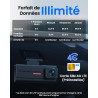 Dashcam Voiture 4G LTE avec Carte SIM, Camera Voiture Avant et Intérieur, Alertes & Détection Radar, Mode Stationnement 24h, GPS