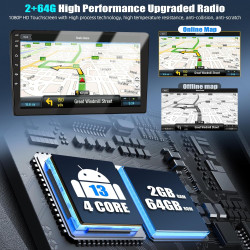 Camecho 2+64go android 13 autoradio pour renault trafic 2001-2010 opel vivaro 2006-2010 nissan primastar 2006-2014, radio bleuto