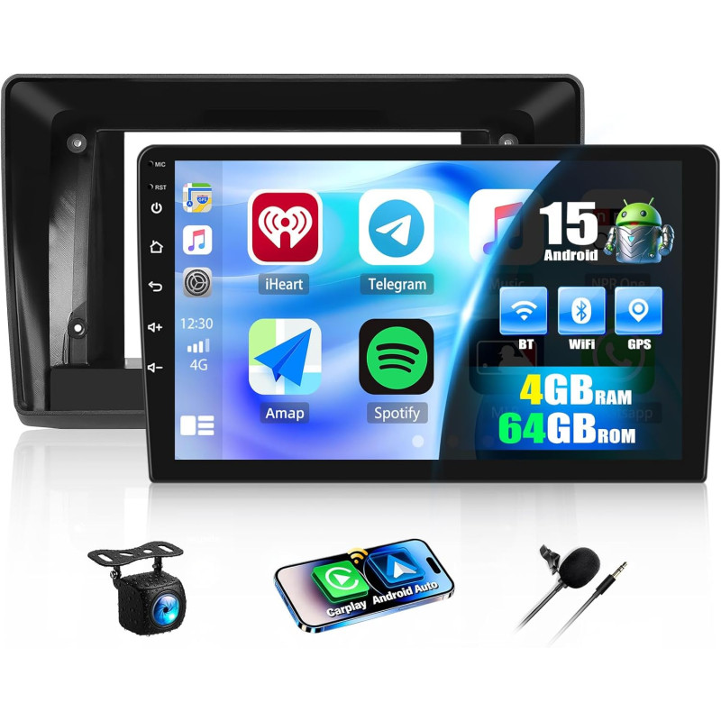 Camecho 4+64g android 15 autoradio pour renault trafic 2001-2010 opel vivaro 2006-2010 nissan primate 2006-2014, 10 pouces radio