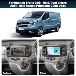 Camecho 4+64g android 15 autoradio pour renault trafic 2001-2010 opel vivaro 2006-2010 nissan primate 2006-2014, 10 pouces radio