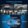 Inefala 4 Canaux Rétroviseur Dashcam Voiture avec 9.66'' Tactile,Dashcam Voiture Avant Arriere avec WiFi & App G-Capteur Carte 6