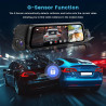 Inefala 4 Canaux Rétroviseur Dashcam Voiture avec 9.66'' Tactile,Dashcam Voiture Avant Arriere avec WiFi & App G-Capteur Carte 6